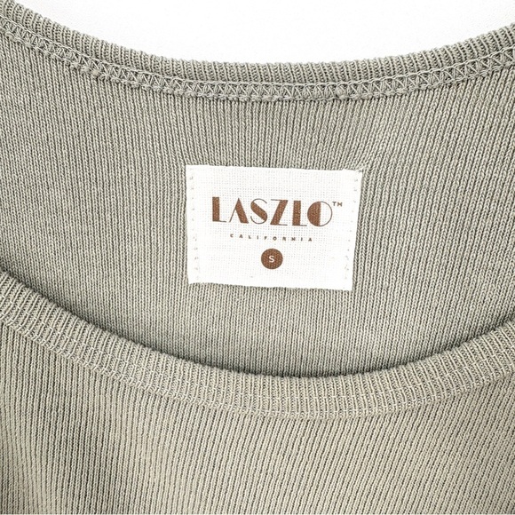 LASZLO | Ruby Ribbed Cami Maxi Dress in Sage | Sz S - Picture 7 of 9